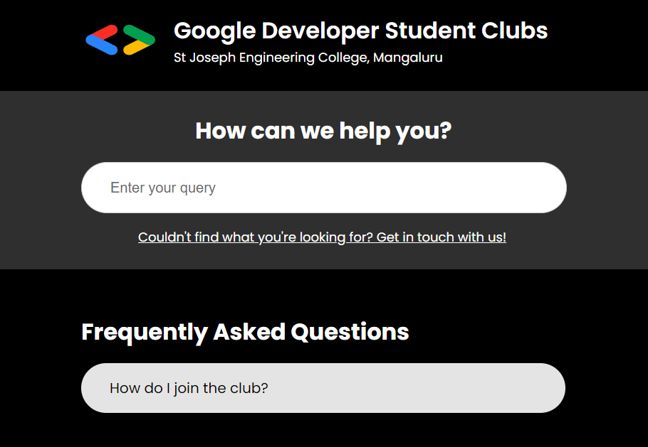 Google DSC FAQ